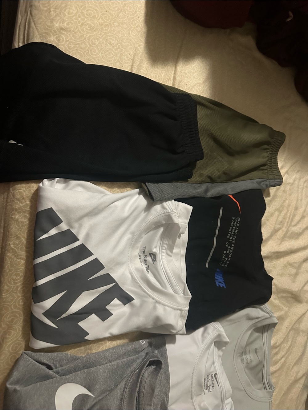 Nike Athletic Tops and Joggers in Black, White, Gray, Olive